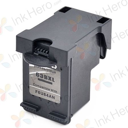 HP 63XL Black High-Yield Remanufactured Ink Cartridge (F6U64AN)