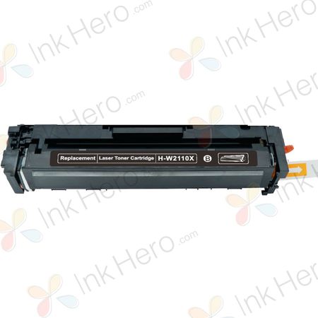 HP 206X / W2110X Black Compatible High-Yield Toner Cartridge (Replaces 206A / W2110A)