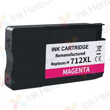 HP 712 Ink - Magenta Remanufactured High-Yield Cartridge (3ED68A)